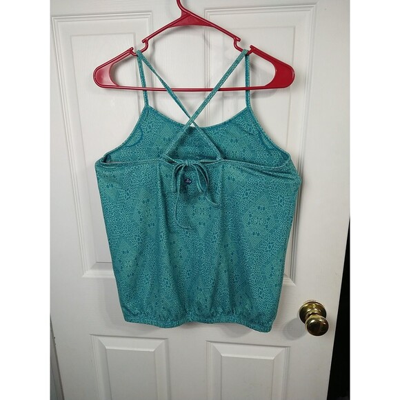 Prana Woman M Convertible Tank Aqua Kaleidoscope Breathe Activewear - Picture 7 of 10